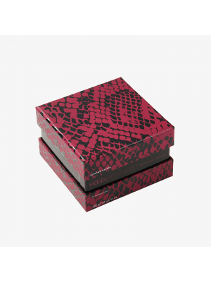 Maroon Spot Print Candle Box 