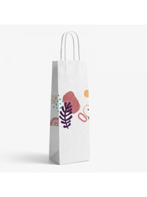 Paper Wine bottle bags with handles