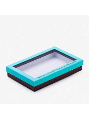 Cyan Remedy Box with Partial Lid and Window