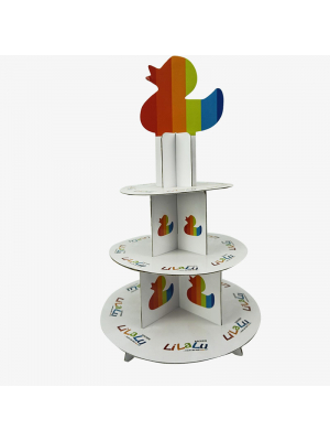 White Three-Tier Display