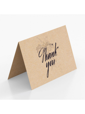 Custom Kraft Thank You Cards