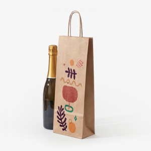 Personalized paper wine bags clearance