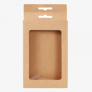 Kraft Hanger Boxes with PET Window