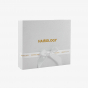 White & Gold Texture Hair Box with Insert