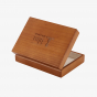 Wooden Hinged Box with Soft Material Insert and Engraved Logo