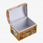 Brown Treasure Chest Box with Metallic Lock