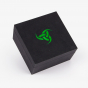 Black Hinged Box with Green Logo