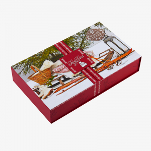 Collapsible Red Winter Holiday Box