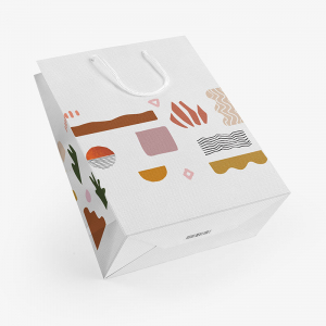 Custom-Made White Cardboard Shopping Bags with Luxurious Mall