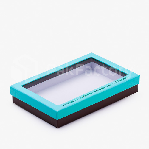Cyan Remedy Box with Partial Lid and Window