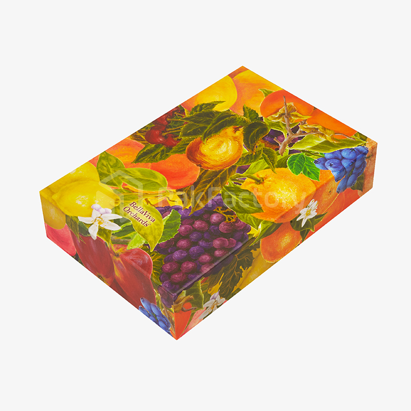 Multi-colored Fruit Lid Off Box