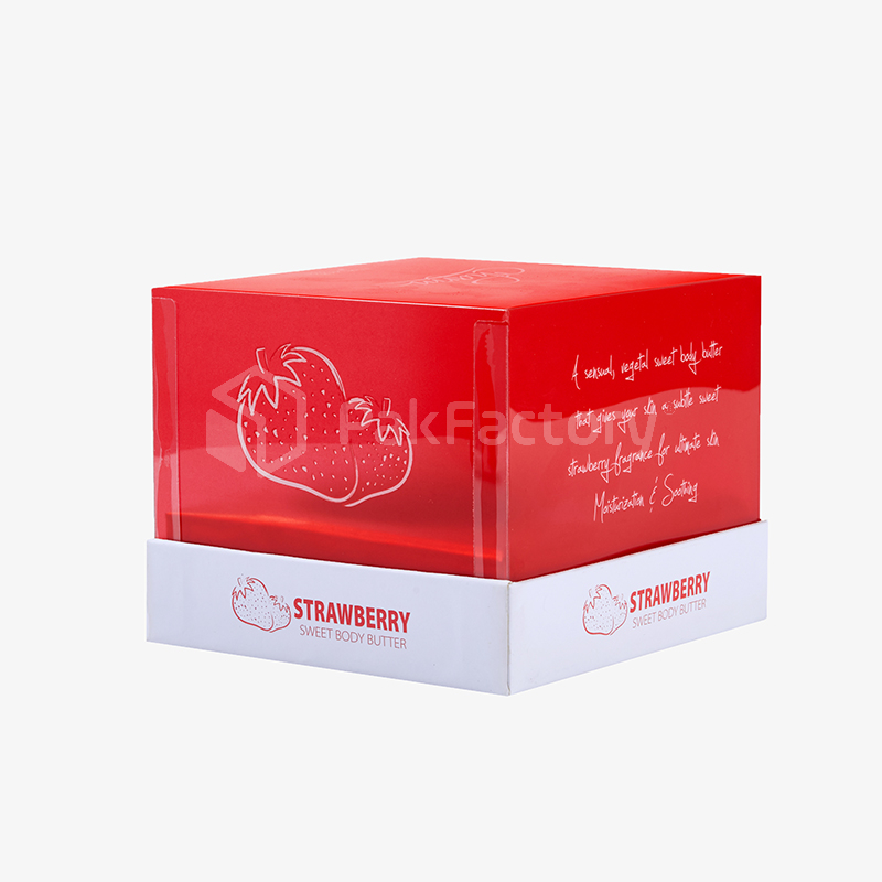 Custom Body Butter Box With Plastic Cover PakFactory®