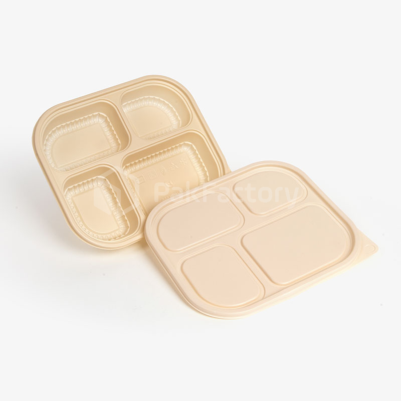 Custom Cornstarch Compartment TakeOut Container with Sleeve PakFactory®