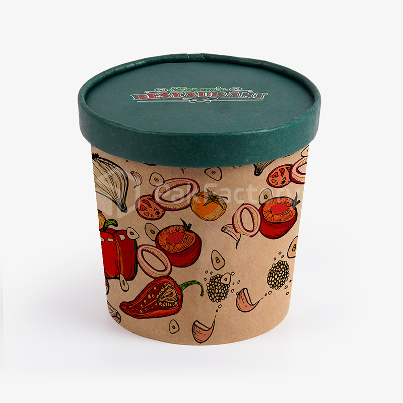 Custom Printed Ice Cream Containers/Custom Printed Soup Containers with Lid