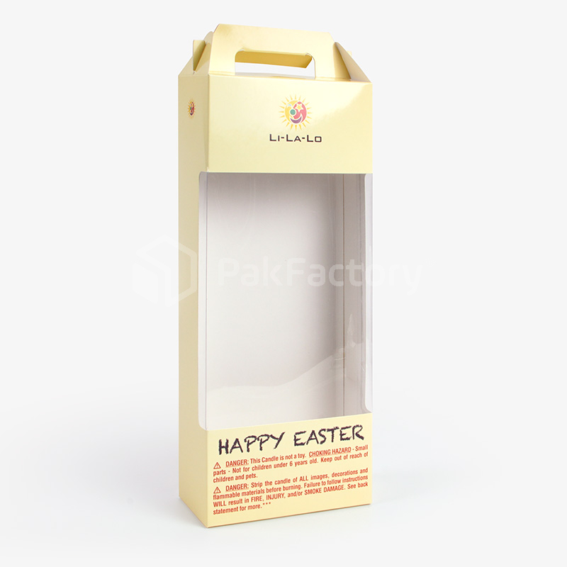 Yellow Candle Carrier with Window PakFactory