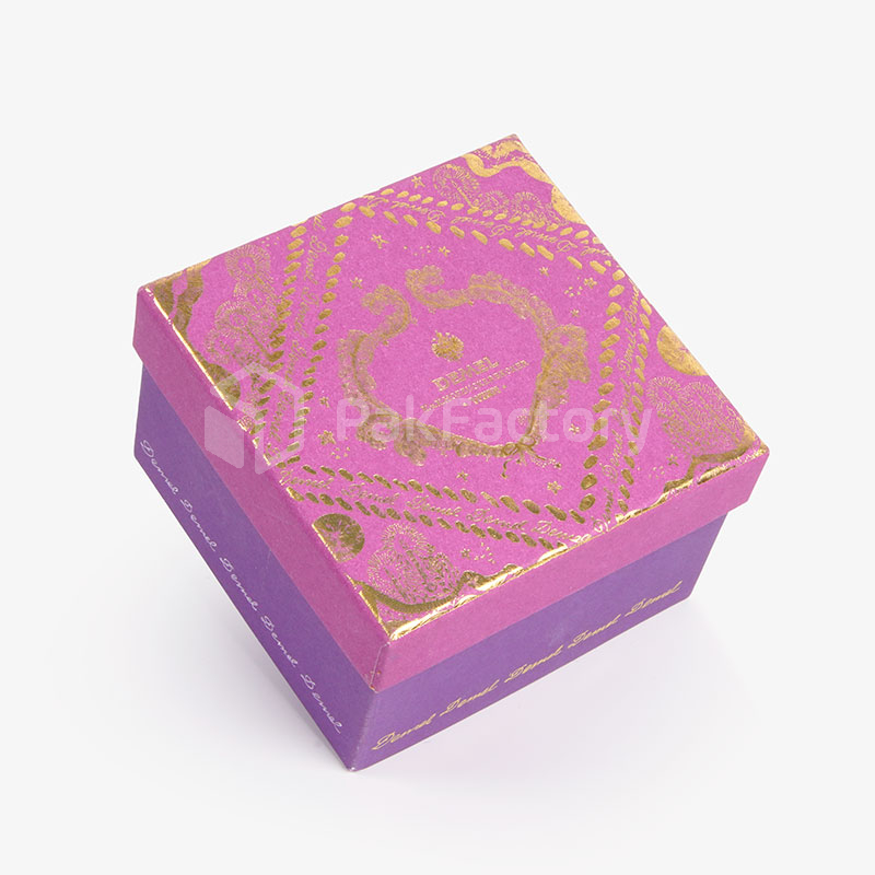 Gold Foil Tray and Lid Gift Box