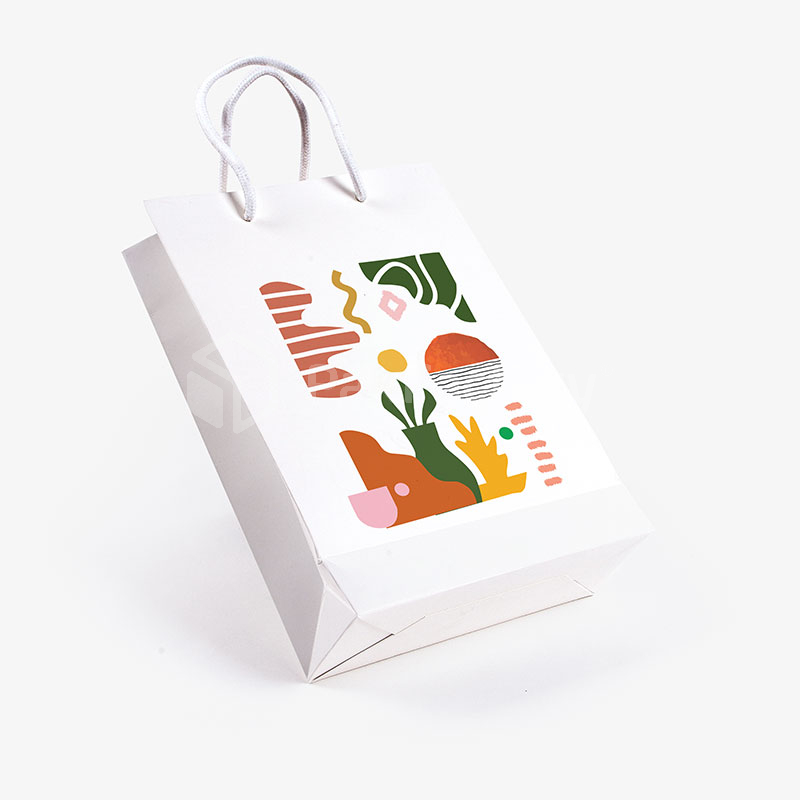 Custom White Paper Bags| PakFactory®