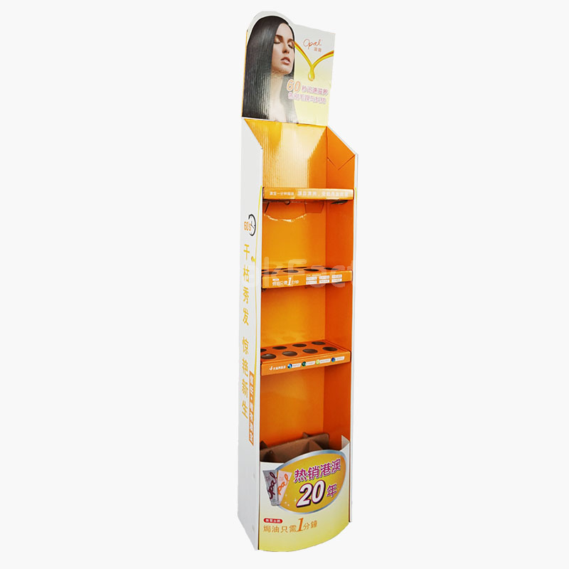 Golden Yellow Four-Shelf Bottle Display