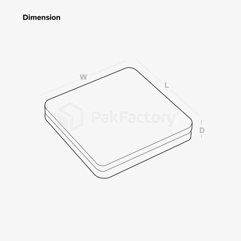 Custom Square Hinged Tin Box PakFactory®