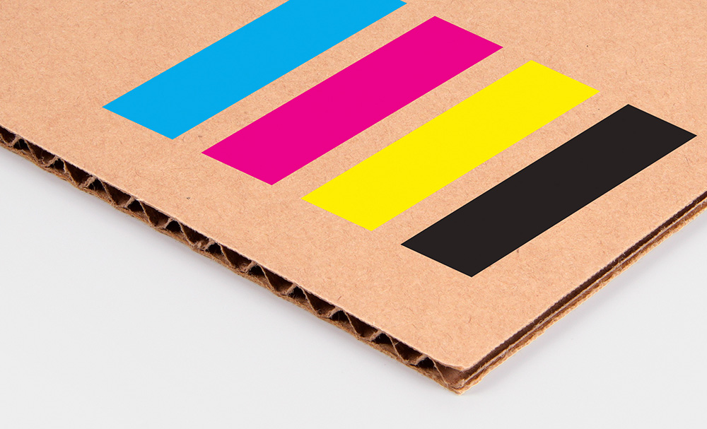 Colors on Kraft with White Ink Behind