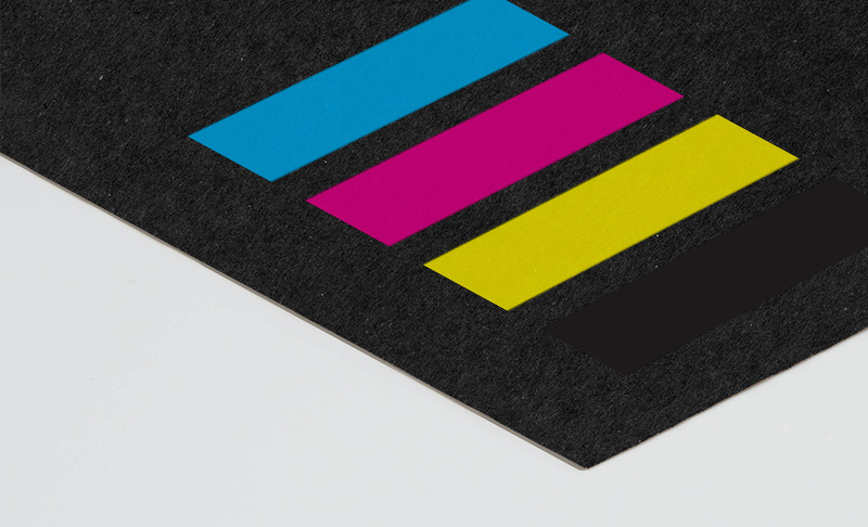 Colors on Black Kraft with White Ink Behind