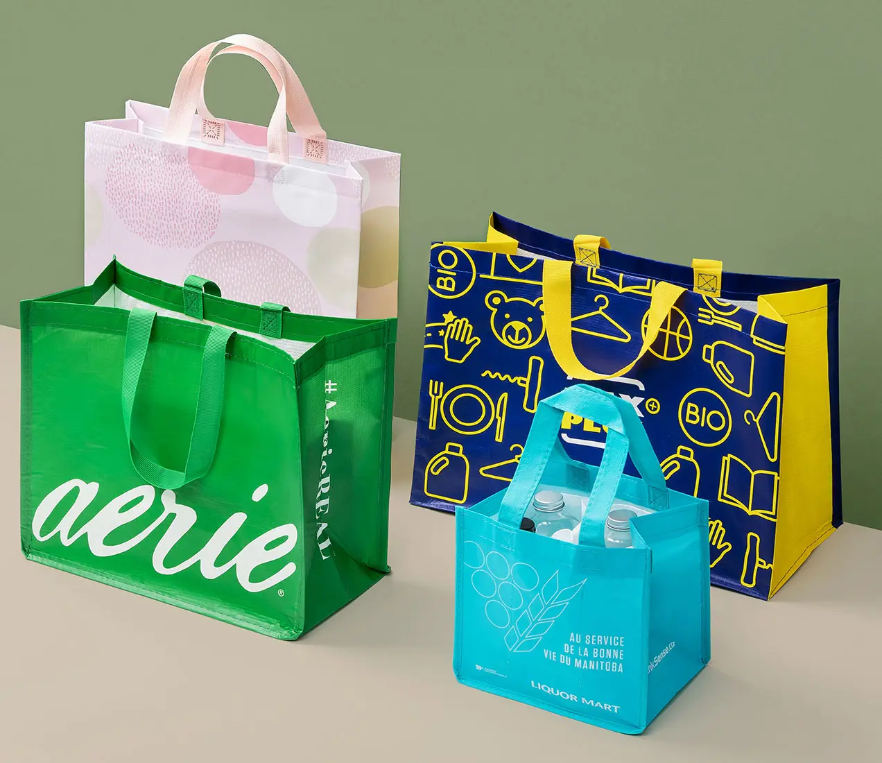 promotional shopping bags,green reusable bags,retail packaging